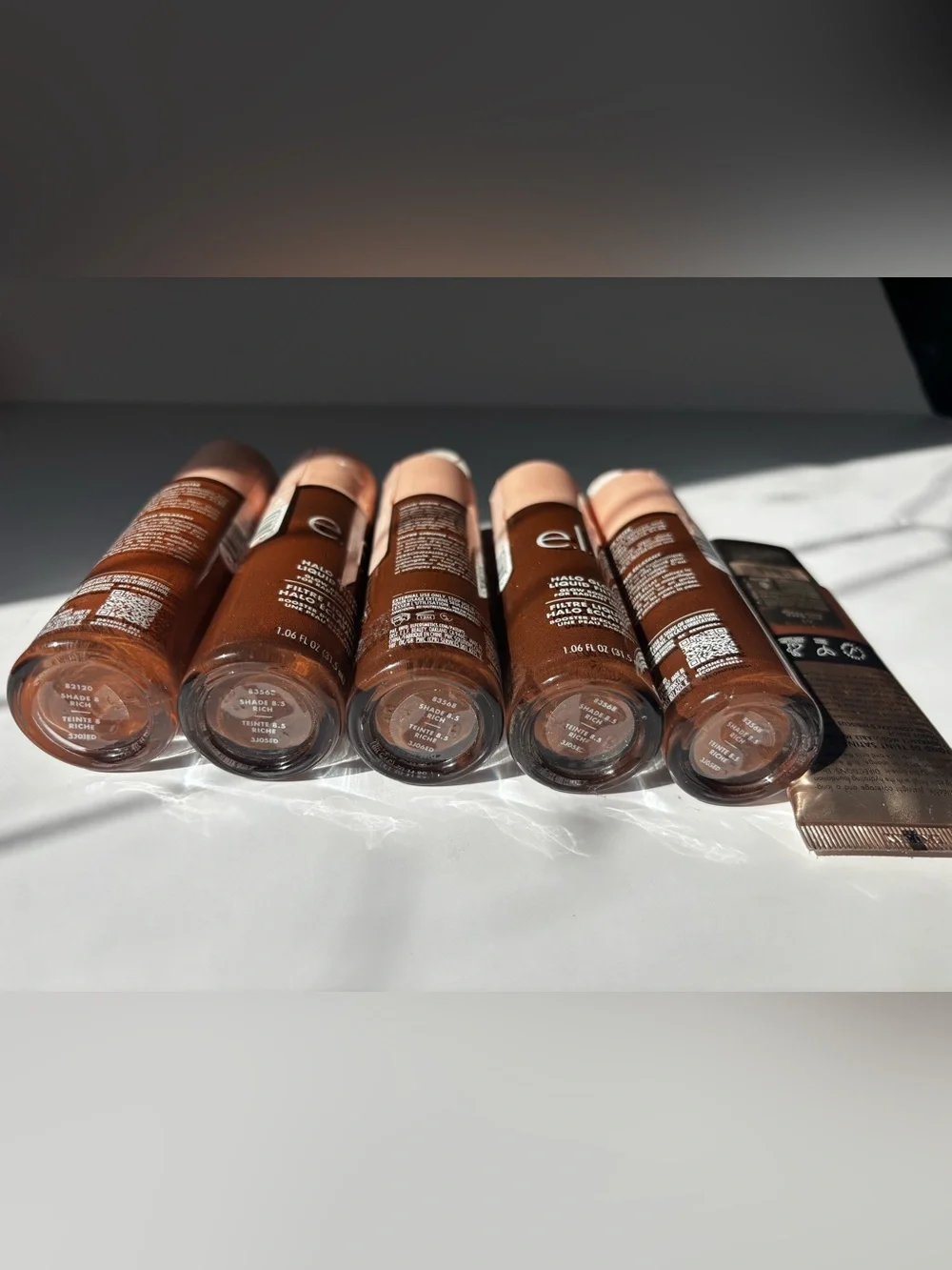 🔥NEW SEALED LOT: 5 Full Size ELF Halo Glow Liquid Foundations Shades 8/8.5/63